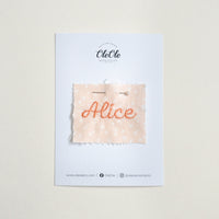 Scalloped Baby Bib  |  Starry Soft Peach