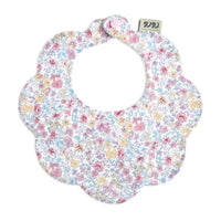 Scalloped Baby Bib  |  Vintage Rose