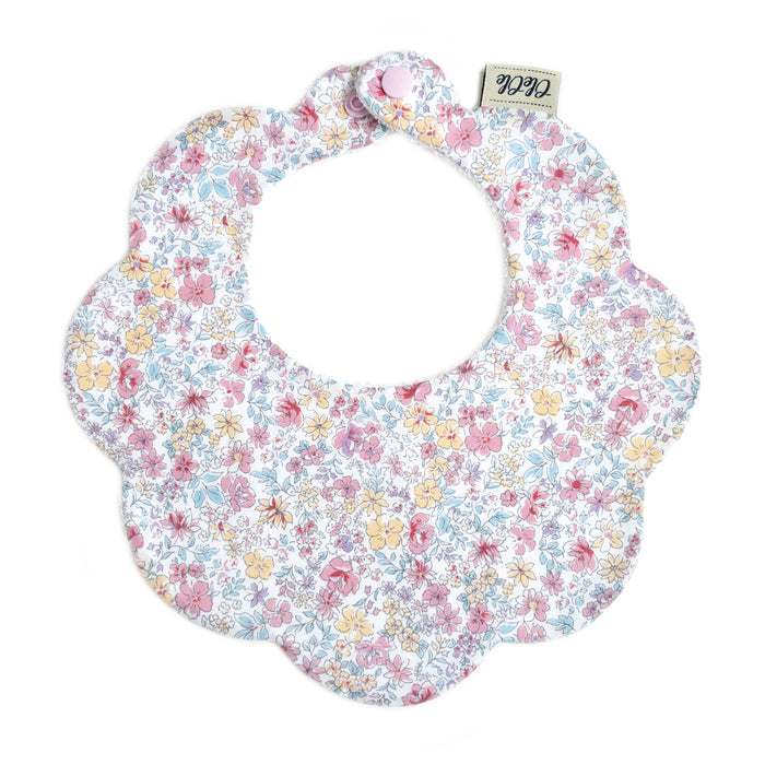 Scalloped Baby Bib  |  Vintage Rose