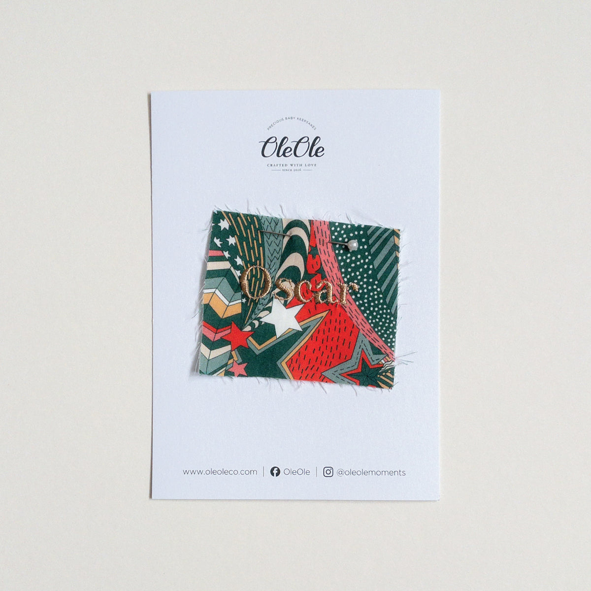 Starry Baby Bib  |  Liberty My Little Star Green