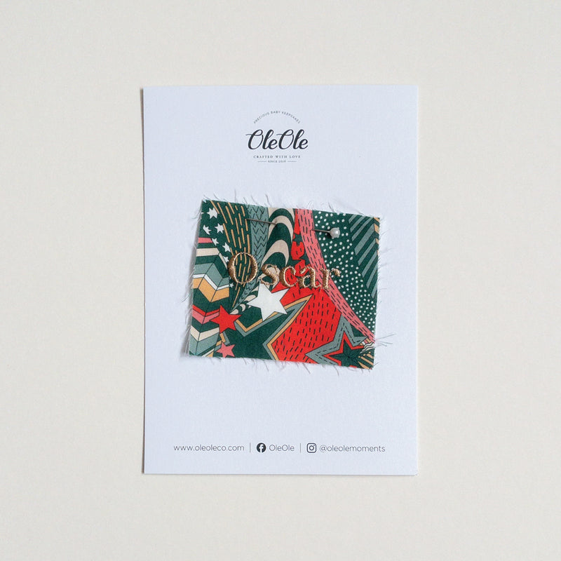 Starry Baby Bib  |  Liberty My Little Star Green