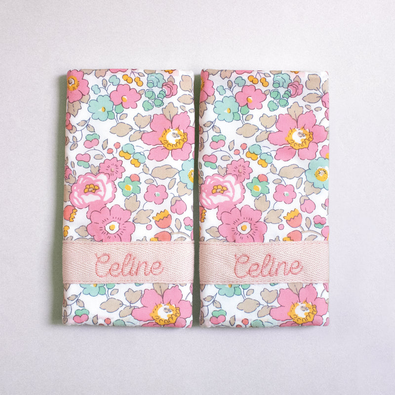 Strap Cover Teething Pad | Liberty Betsy Pink