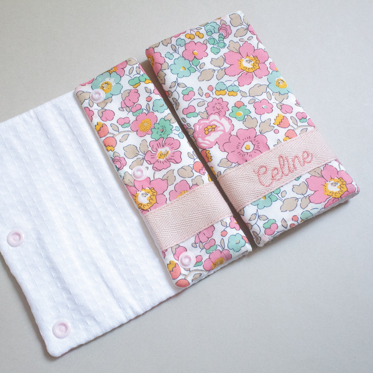 Strap Cover Teething Pad | Liberty Betsy Pink