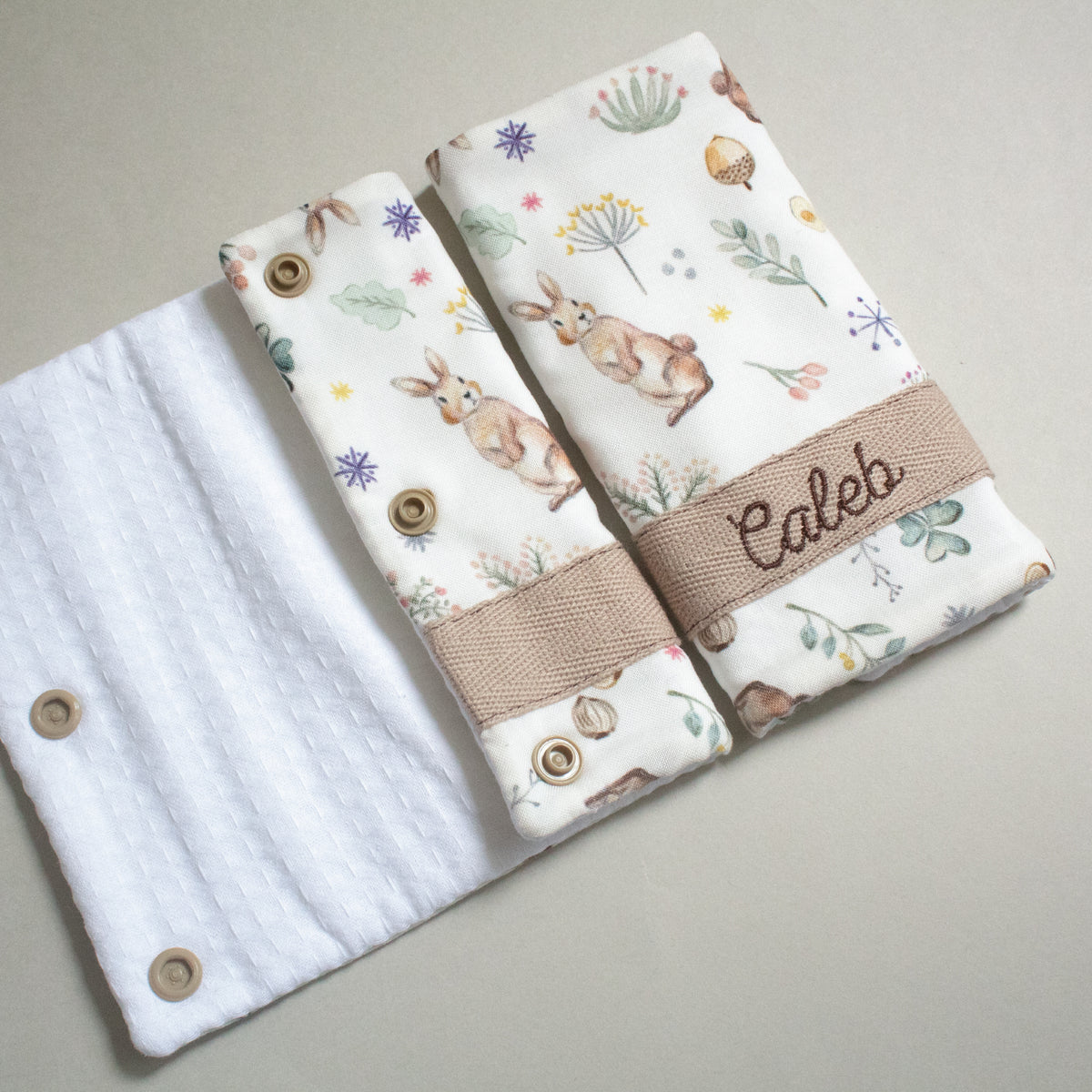 Strap Cover Teething Pad | Sketchy Bunny B