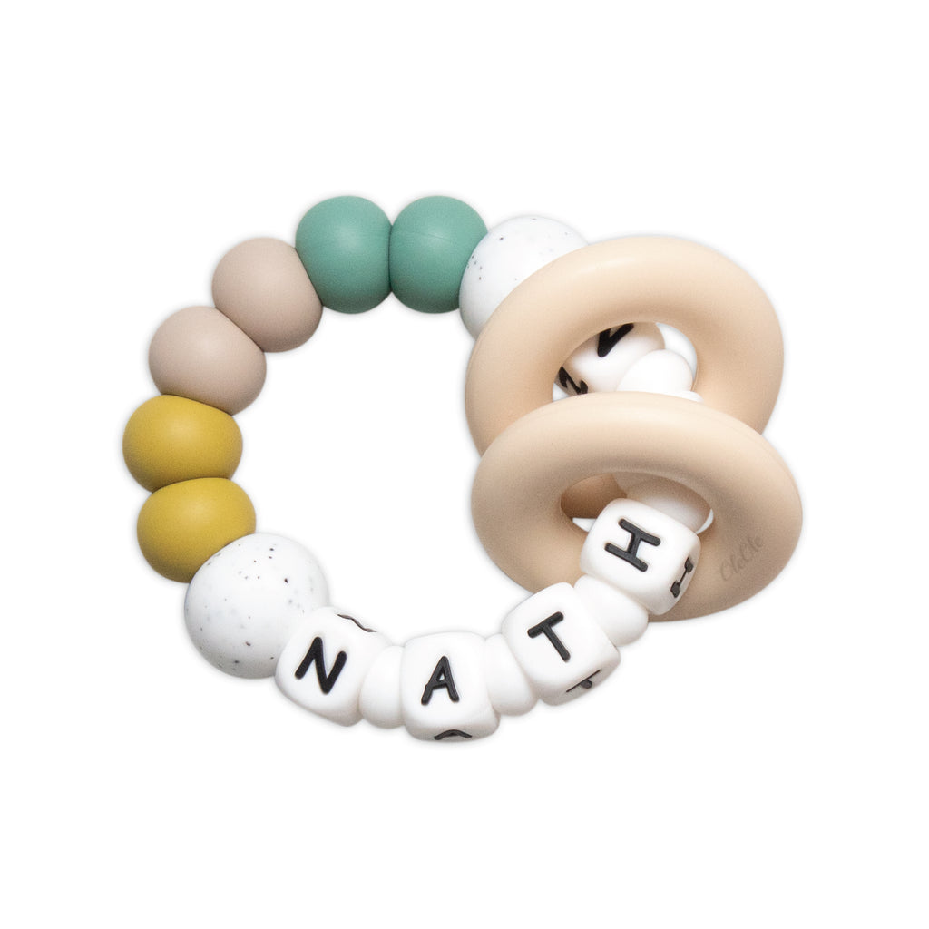 OleOle in Animal Teething Ring Personalised Baby