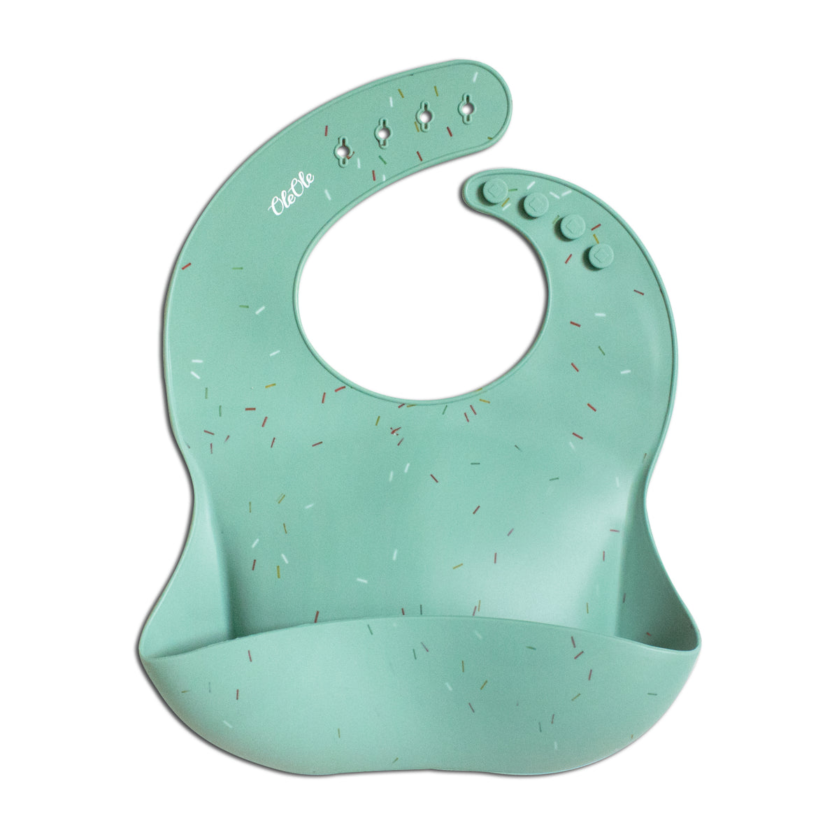 Silicone Baby Bib | Sprinkles - Dark Teal