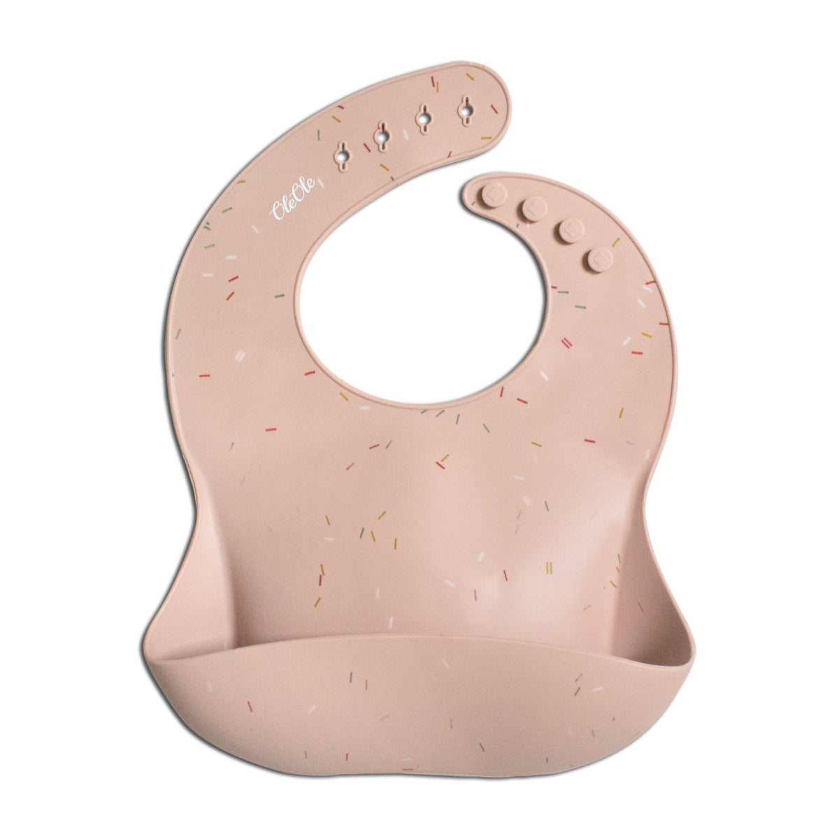 Silicone Baby Bib | Sprinkles - Pale Mauve